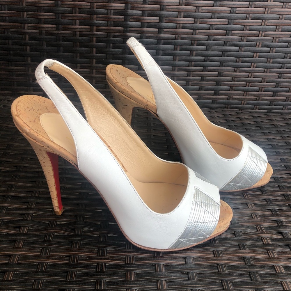 Christian Louboutin platform slingback pumps